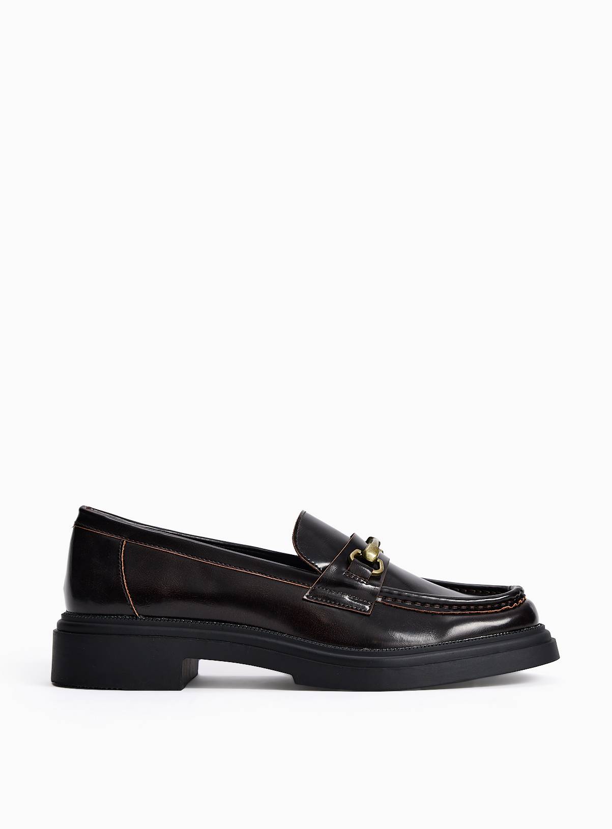 Dark Brown Chunky Burnished Loafers 7 - Image 1